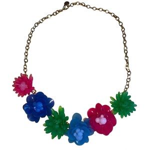 TALBOTS Mixed Media Flower Necklace